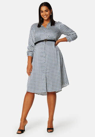 Lillyanna satin shirt dress