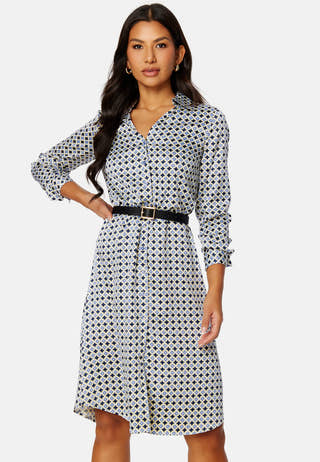 Lillyanna satin shirt dress