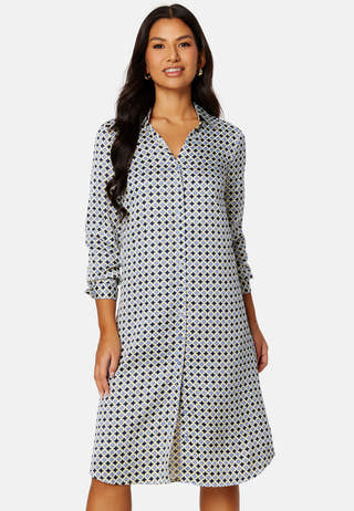 Lillyanna satin shirt dress