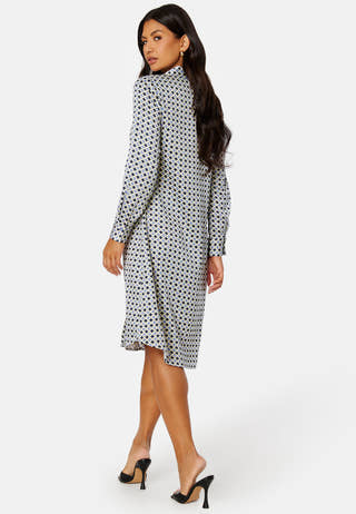 Lillyanna satin shirt dress