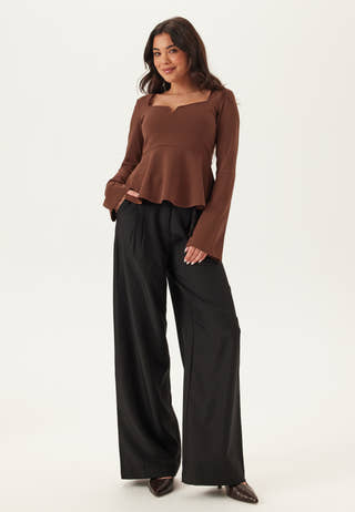Long Sleeve Peplum Top