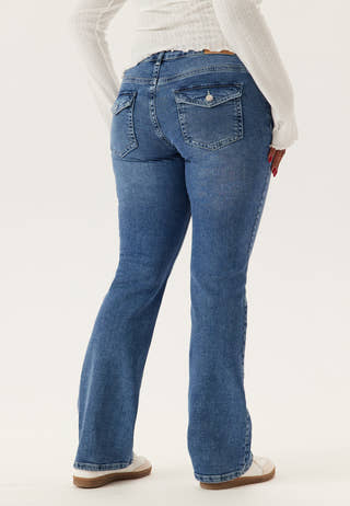 Low Bootcut Flap Jeans