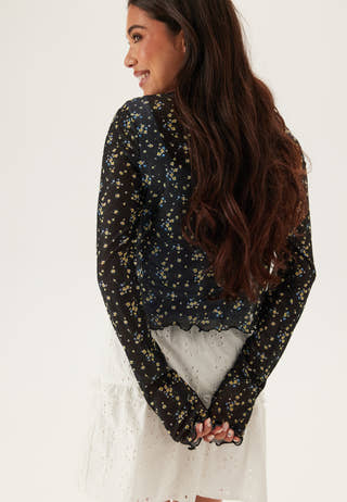 Mesh Cardigan Top