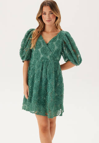 3D Puff Sleeve Dress
