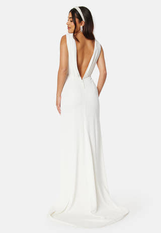Open Back Sleeveless Wedding Gown