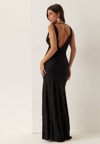 Deep Waterfall Mermaid Gown