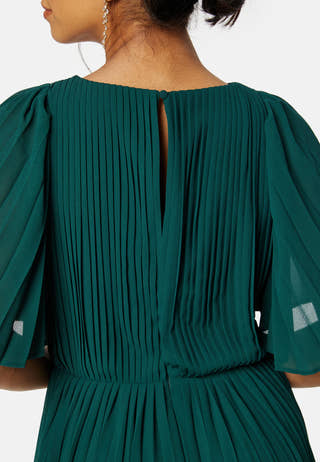 Pleated Slit Gown
