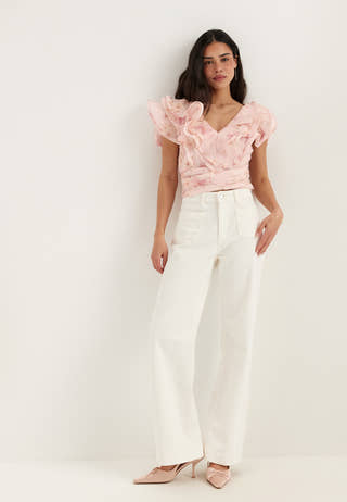 Flounce Sheer Top