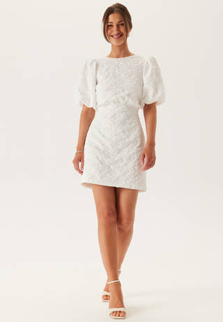 Jacquard Bow Short Dress