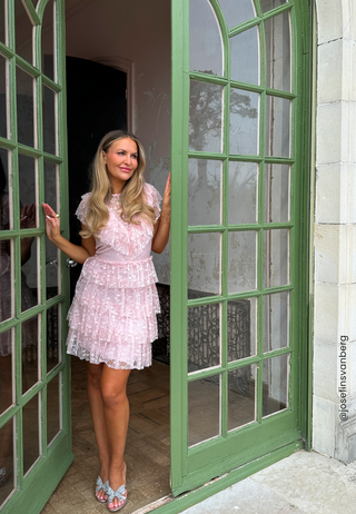 Lace Frill Short Dress