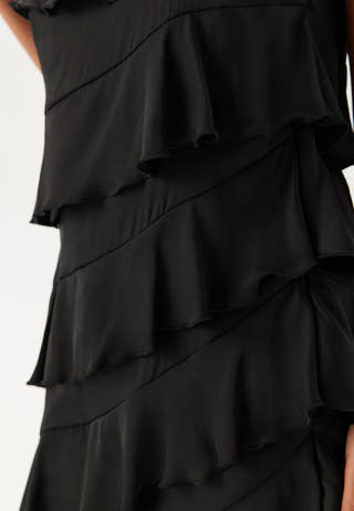 One shoulder Short Frill Dress