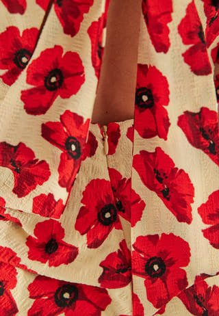 Puff Sleeve Bow Midi Dress