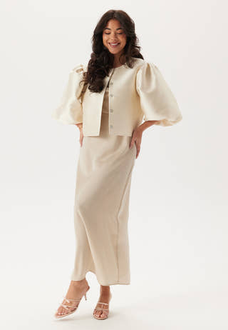Puff Sleeve Satin Jacket