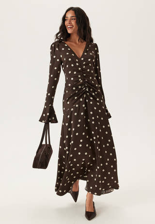 Ruched Front Midi Dress