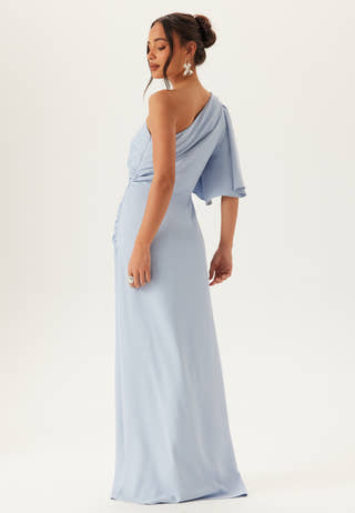 Ruched One Shoulder Gown