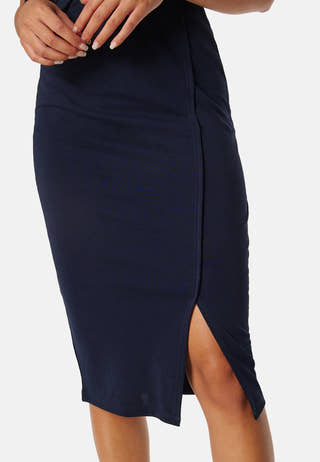 Wrap Slit Midi Dress