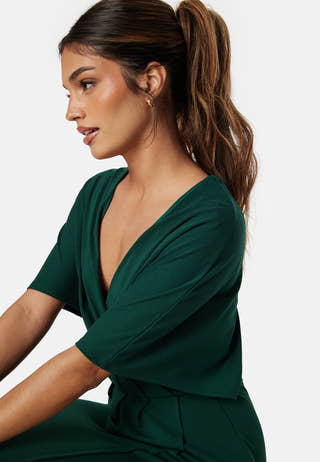 Wrap Slit Midi Dress