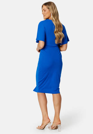 Wrap Slit Midi Dress