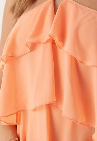 Tie Back Flounce Maxi Dress