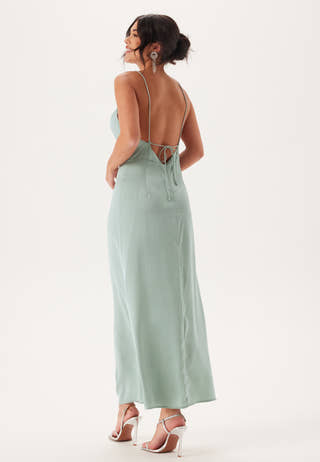 Waterfall Satin Ankle dress