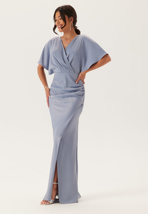 Wrap Satin Gown