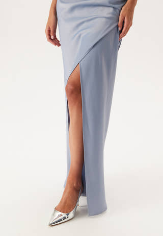 Wrap Satin Gown
