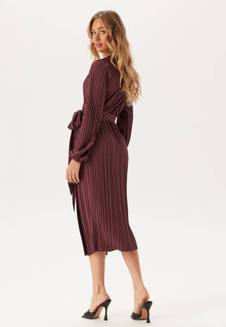 Pleated Wrap Dress