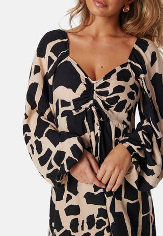 Puff Sleeve Midi Dress