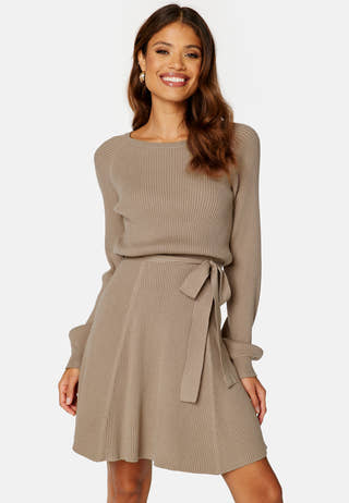 Rib Knitted Skater Dress