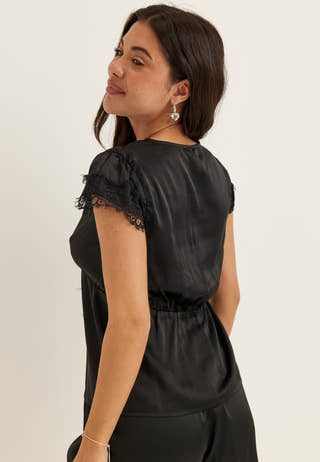 Satin Lace Blouse