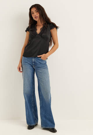 Satin Lace Blouse