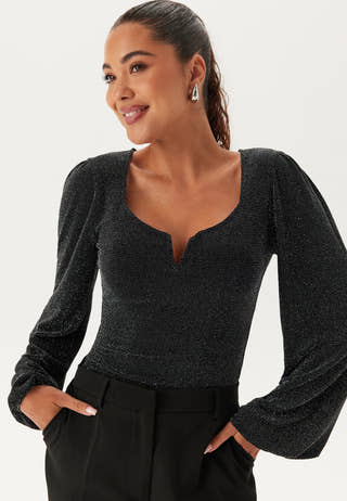 Sparkling Puff Sleeve Top