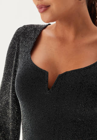 Sparkling Puff Sleeve Top