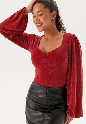 Sparkling Puff Sleeve Top