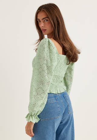 Square Neck Smock Top