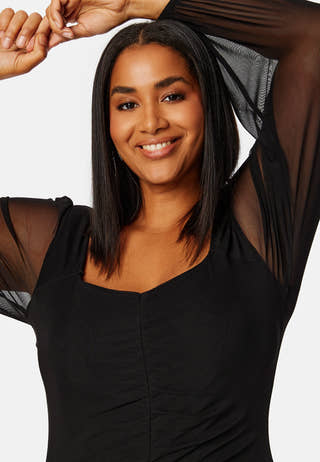 Stella ruched mesh dress