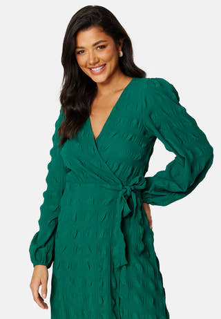 Triniti midi wrap dress