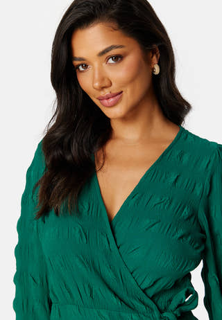 Triniti midi wrap dress