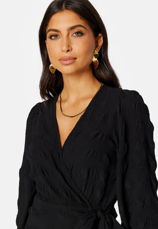 Triniti midi wrap dress