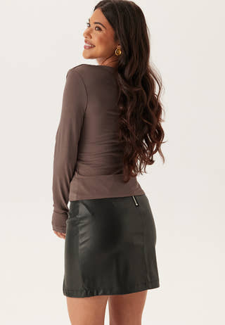 V-Neck Buckle Top