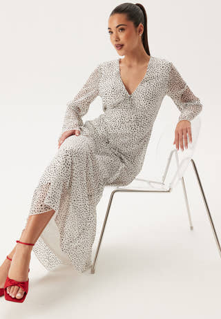 V-Neck Frill Dress