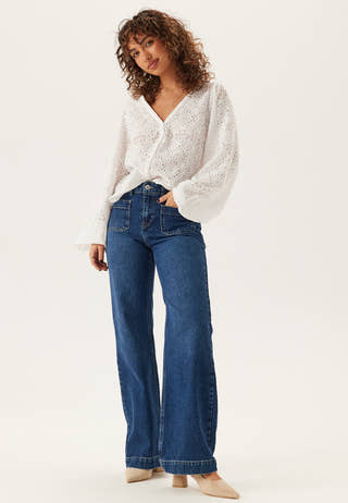 Volume Sleeve Button Blouse