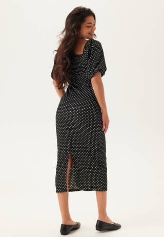 Volume Sleeve Midi Dress