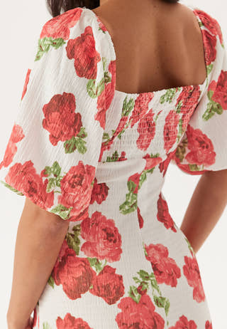 Volume Sleeve Midi Dress