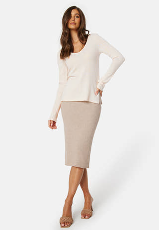 Winter deep V-neck top