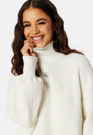 Badge Loose Sweater Dress