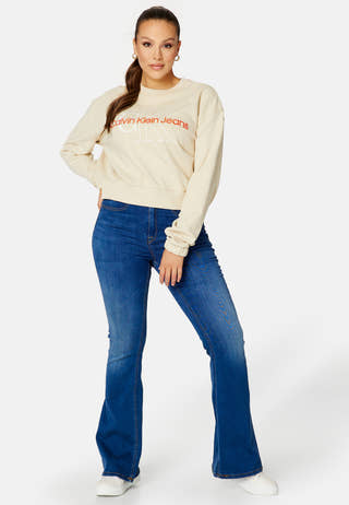 Plus Two Tone Monogram Crew Neck