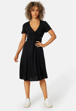 Short Sleeve Seaming Day Dress