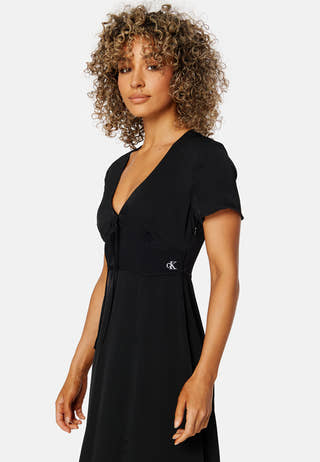 Short Sleeve Seaming Day Dress