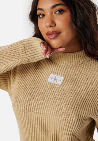 Woven Label Loose Sweater